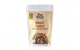 True Elements Wheat Flakes with Honey and Almonds  Pack  400 grams